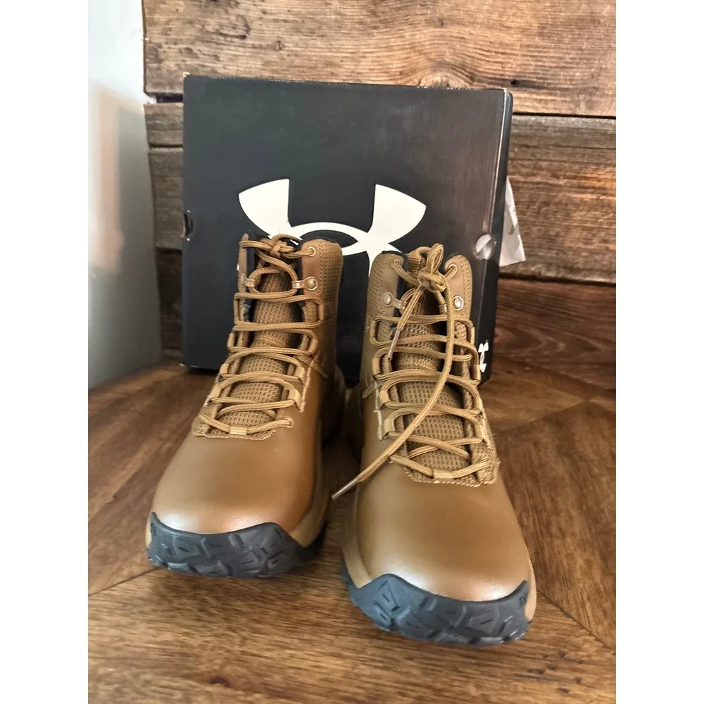 Under Armour UA Micro G Stellar Mid Tactical Boots Brown 3028316-498 Mens 9